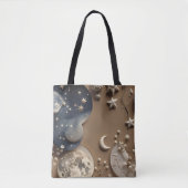 Warm Beige Moon Cozy Neutral Aesthetic Tasche (Vorderseite)