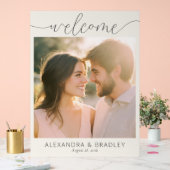 Warm Beige Romantische Foto Acrylschild (Hochzeit)
