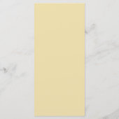 Warm Beige Romantisches Blumenmenü , Hochzeitsmenü Menükarte (Rückseite)