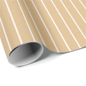 Warm Beige Tan Pinstripe - Elegant - Boho Geschenkpapier (Rolleneckpunkt)