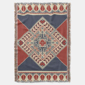 Warm Bleibender Blaudruck  Decke (Vorderseite Vertikal)
