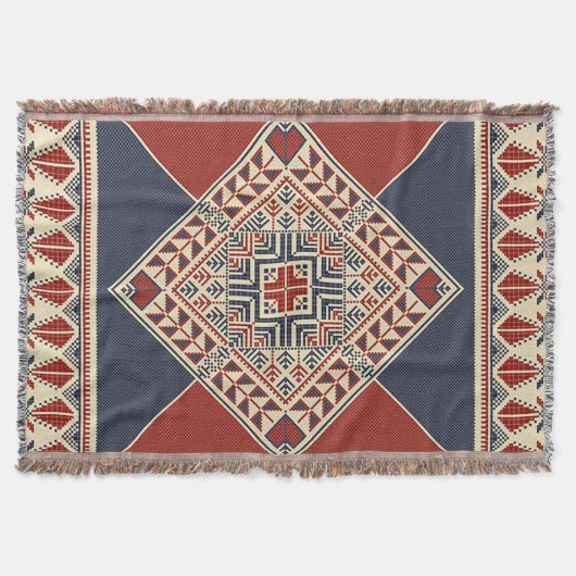 Warm Bleibender Blaudruck  Decke (Vorderseite)