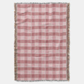 Warm Blush Checkerboard Pattern Soft Pink & Terrac Decke (Vorderseite Vertikal)