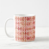 Warm Blush Harlequin Diamant Muster Kaffeetasse (Links)