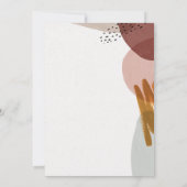 Warm Boho Abstrakte Feier zum Lebensgedanken Einladung (Rückseite)