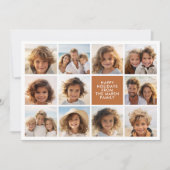 Warm Boho Color Retro Stripes - 11 Photo Feiertagskarte (Vorderseite)