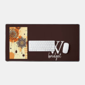 Warm Boho Mandala Erthy Autumn Floral Schreibtischunterlage (Tastatur & Maus)