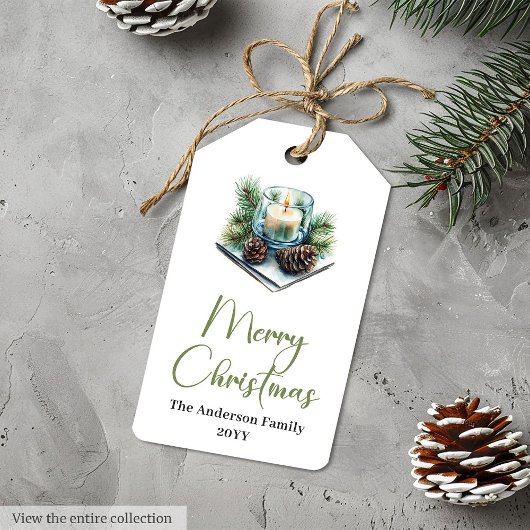 Warm Boho Scandinavian Christmas Eve Gift Tag Geschenkanhänger