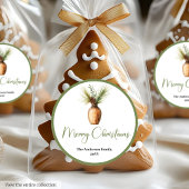 Warm Boho Scandinavian Holiday Gift Wrap Sticker