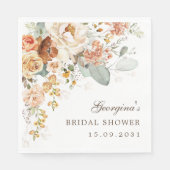 Warm Boho Terracotta Brautparty Serviette (Vorderseite)