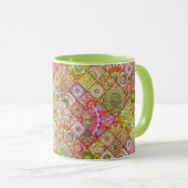 Warm Boho Tile Tasse (VorderseiteRechts)