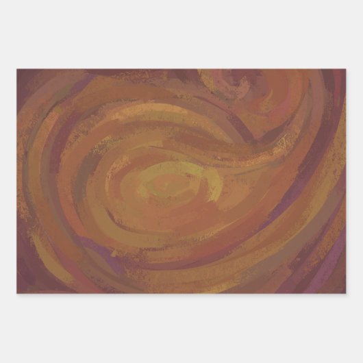 Warm-braune Farbkoordinierte Muster Geschenkpapier Set (Vorderseite 3)