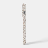 Warm brown floral pattern iPhone hülle (Linke Seite)