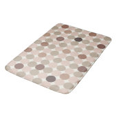 Warm Brown Geometric Bath Mat for Balanced Homes Badematte (Schrägansicht)