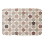 Warm Brown Geometric Bath Mat for Balanced Homes Badematte (Vorderseite)