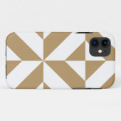 Warm Brown Geometric Deko Cube Pattern Case-Mate iPhone Hülle (Rückseite (Horizontal))