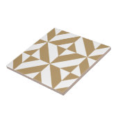 Warm Brown Geometric Deko Cube Pattern Fliese (Seite)