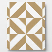 Warm Brown Geometric Deko Cube Pattern Fotoplatte (Vorderseite)