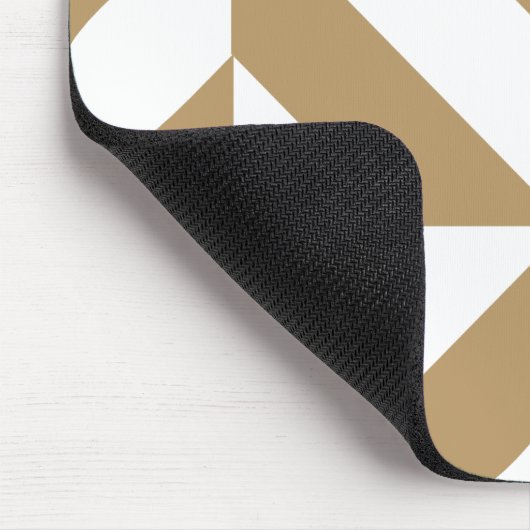 Warm Brown Geometric Deko Cube Pattern Mousepad (Ecke)