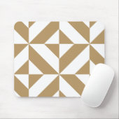 Warm Brown Geometric Deko Cube Pattern Mousepad (Mit Mouse)