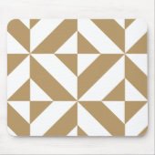Warm Brown Geometric Deko Cube Pattern Mousepad (Vorne)