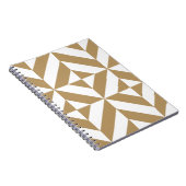 Warm Brown Geometric Deko Cube Pattern Notizblock (Rechte Seite)