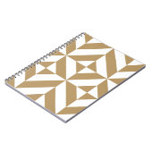 Warm Brown Geometric Deko Cube Pattern Notizblock (Linke Seite)
