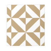 Warm Brown Geometric Deko Cube Pattern Notizblock (Vorderseite)