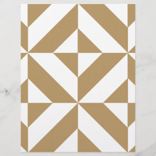 Warm Brown Geometric Deko Cube Scrapbook Paper
