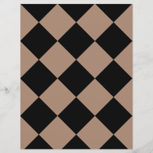Warm Brown Harlequin Scrapbook Paper