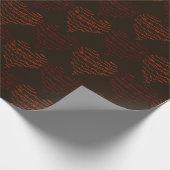 Warm Brown Hearts Valentine Geschenkpapier (Ecke)