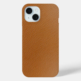 Warm Brown Leather Textured Phone Case