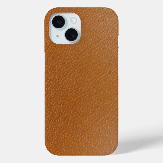 Warm Brown Leather Textured Phone Case (Rückseite)