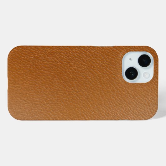 Warm Brown Leather Textured Phone Case (Rückseite (Horizontal))