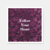 Warm Burgundy Floral Serviette (Vorderseite)