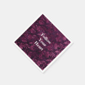 Warm Burgundy Floral Serviette (Ecke)