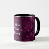 Warm Burgundy Floral Tasse (VorderseiteRechts)
