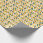 Warm buttery yellow mosaic tile Wrapping Paper Geschenkpapier (Ecke)