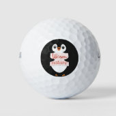 Warm by nature: Adorable Penguin with Playful Text Golfball (Vorderseite)