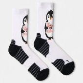 Warm by nature: Adorable Penguin with Playful Text Socken (Rechts)