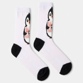 Warm by nature: Adorable Penguin with Playful Text Socken (Rechts)