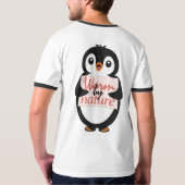 Warm by nature: Adorable Penguin with Playful Text T-Shirt (Rückseite)