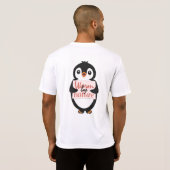 Warm by nature: Adorable Penguin with Playful Text T-Shirt (Schwarz voll)
