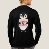 Warm by nature: Adorable Penguin with Playful Text Tri-Blend Shirt (Rückseite)