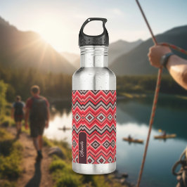 Warm Chevron Edelstahlflasche