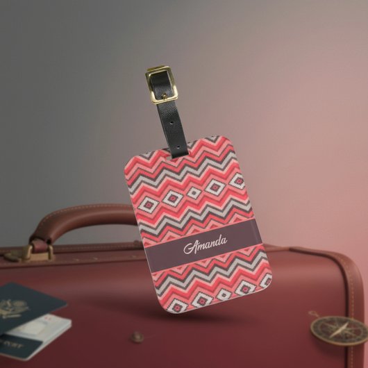 Warm Chevron Gepäckanhänger