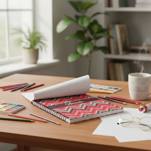 Warm Chevron Notizblock