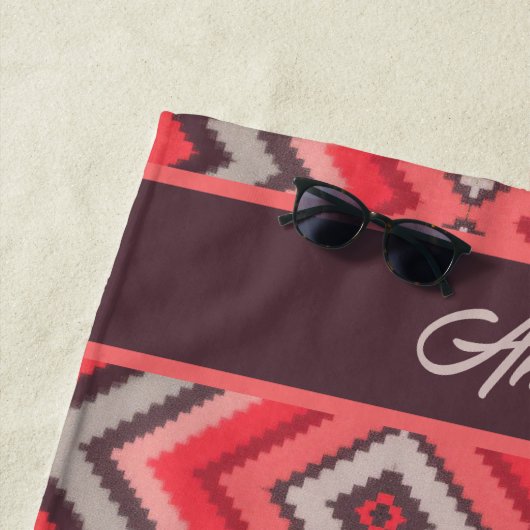 Warm Chevron Strandtuch (Beispiel)