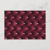 Warm Chic Deep Burgundy Red Velvet Wedding RSVP Begleitkarte (Rückseite)