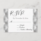 Warm Chic Soft Gray Imitats Velvet Wedding RSVP Begleitkarte (Vorderseite)